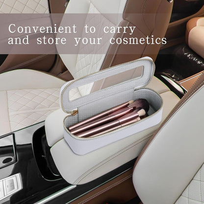 Travel Makeup Set, Black, L+M+SLIM | Waterproof, Transparent Cosmetic Bag, Toiletry Bag, Makeup Brush Case with Zipper, Car Essentials for Women