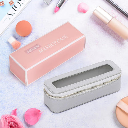 Travel Makeup Set, Black, L+M+SLIM | Waterproof, Transparent Cosmetic Bag, Toiletry Bag, Makeup Brush Case with Zipper, Car Essentials for Women