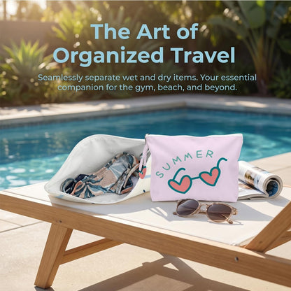4 Pack Reusable Waterproof Wet Bag, Dry Wet Separation Storage Pouch for Travel Gym Beach Pool Swimsuits Toiletries Makeup Laundry Organizer