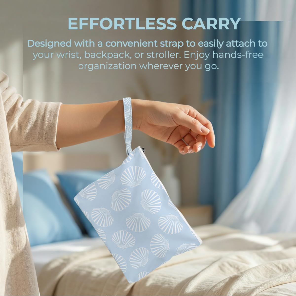 4 Pack Reusable Waterproof Wet Bag, Dry Wet Separation Storage Pouch for Travel Gym Beach Pool Swimsuits Toiletries Makeup Laundry Organizer