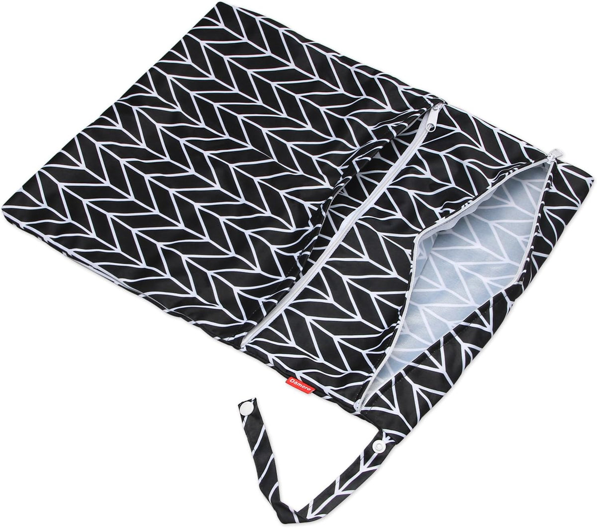 3pcs Travel Wet and Dry Bag with Handle for Cloth Diaper, Pumping Parts, Clothes, Swimsuit and More, Easy to Grab and Go, Black Arrows