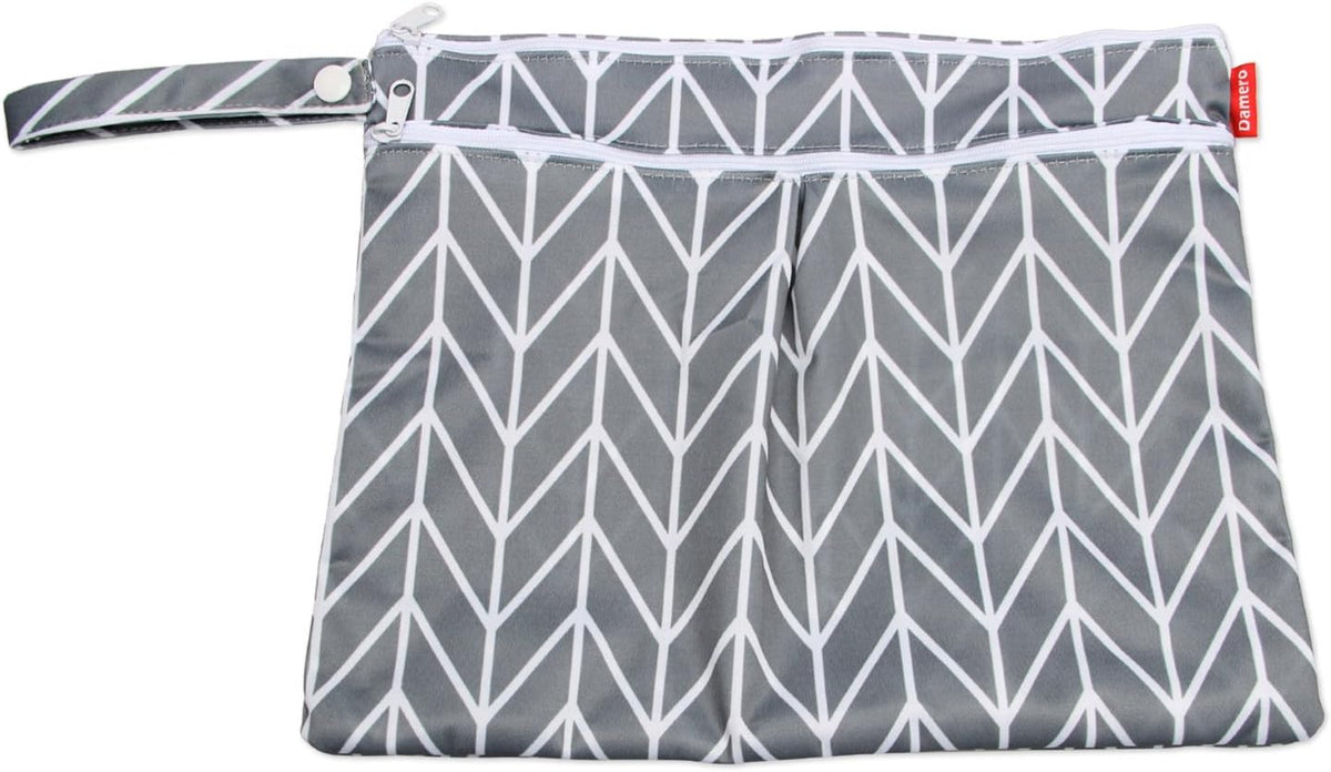 3pcs Travel Wet and Dry Bag with Handle for Cloth Diaper, Pumping Parts, Clothes, Swimsuit and More, Easy to Grab and Go, Black Arrows