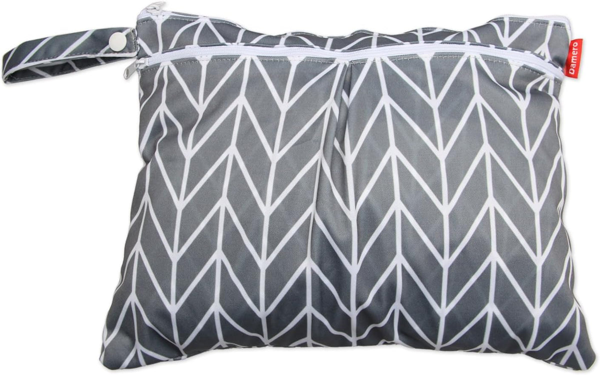 3pcs Travel Wet and Dry Bag with Handle for Cloth Diaper, Pumping Parts, Clothes, Swimsuit and More, Easy to Grab and Go, Black Arrows