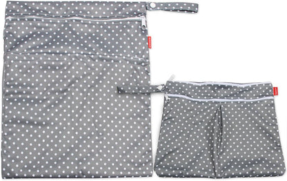 3pcs Travel Wet and Dry Bag with Handle for Cloth Diaper, Pumping Parts, Clothes, Swimsuit and More, Easy to Grab and Go, Black Arrows