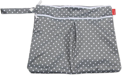 3pcs Travel Wet and Dry Bag with Handle for Cloth Diaper, Pumping Parts, Clothes, Swimsuit and More, Easy to Grab and Go, Black Arrows