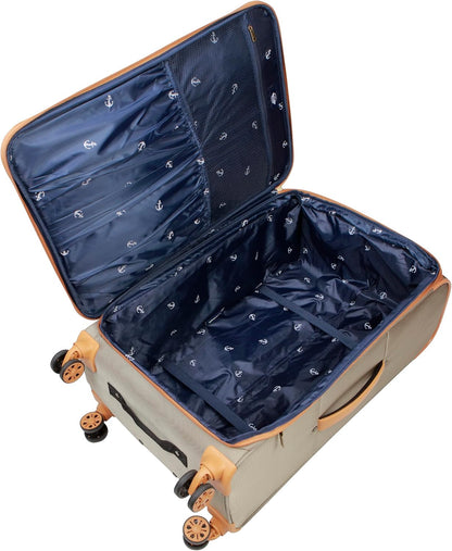 Seahorse Softside Expandable 8-Wheel Spinner Travel Carry On Luggage, 20-Inch, Black