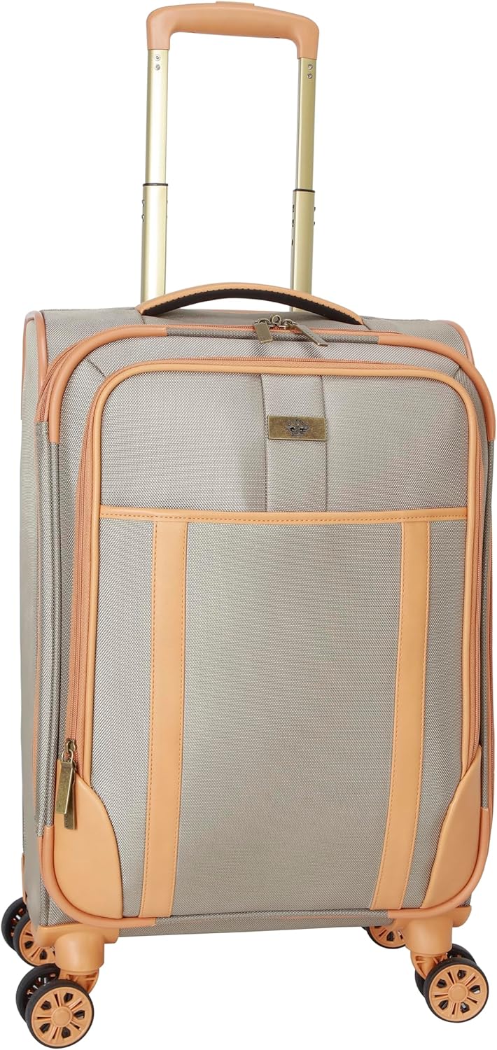 Seahorse Softside Expandable 8-Wheel Spinner Travel Carry On Luggage, 20-Inch, Black