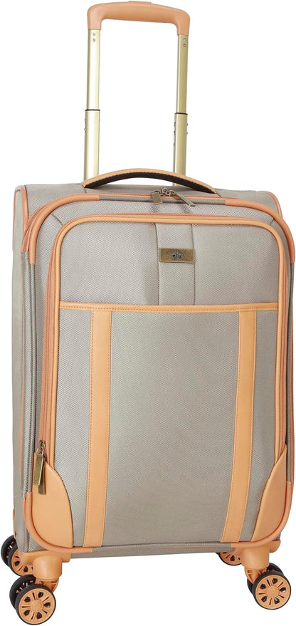 Seahorse Softside Expandable 8-Wheel Spinner Travel Carry On Luggage, 20-Inch, Black