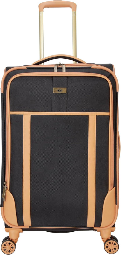 Seahorse Softside Expandable 8-Wheel Spinner Travel Carry On Luggage, 20-Inch, Black
