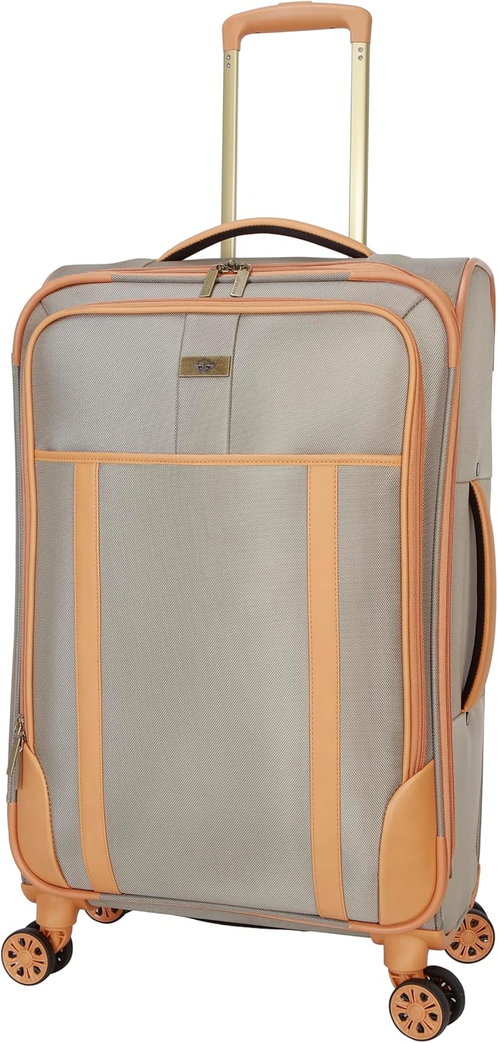 Seahorse Softside Expandable 8-Wheel Spinner Travel Carry On Luggage, 20-Inch, Black