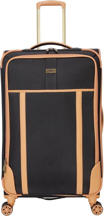 Seahorse Softside Expandable 8-Wheel Spinner Travel Carry On Luggage, 20-Inch, Black