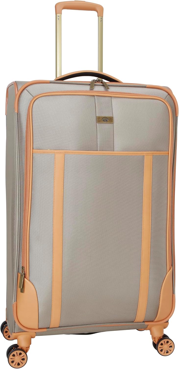 Seahorse Softside Expandable 8-Wheel Spinner Travel Carry On Luggage, 20-Inch, Black