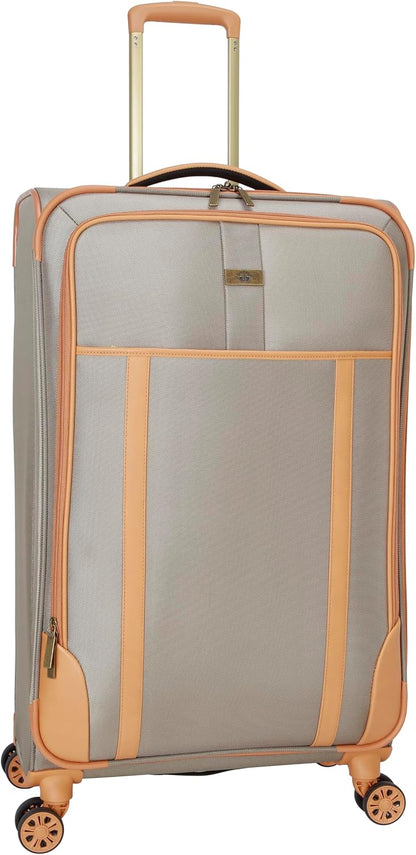 Seahorse Softside Expandable 8-Wheel Spinner Travel Carry On Luggage, 20-Inch, Black