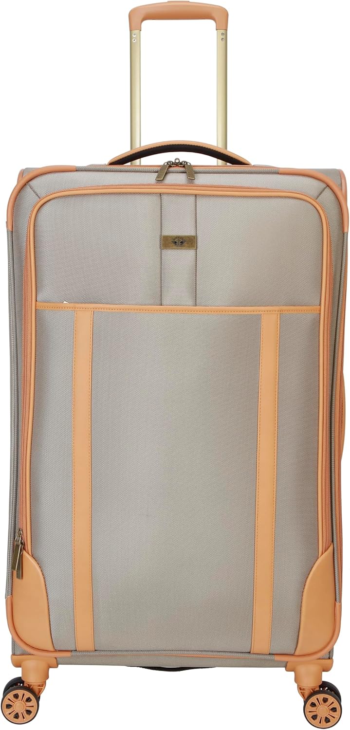 Seahorse Softside Expandable 8-Wheel Spinner Travel Carry On Luggage, 20-Inch, Black