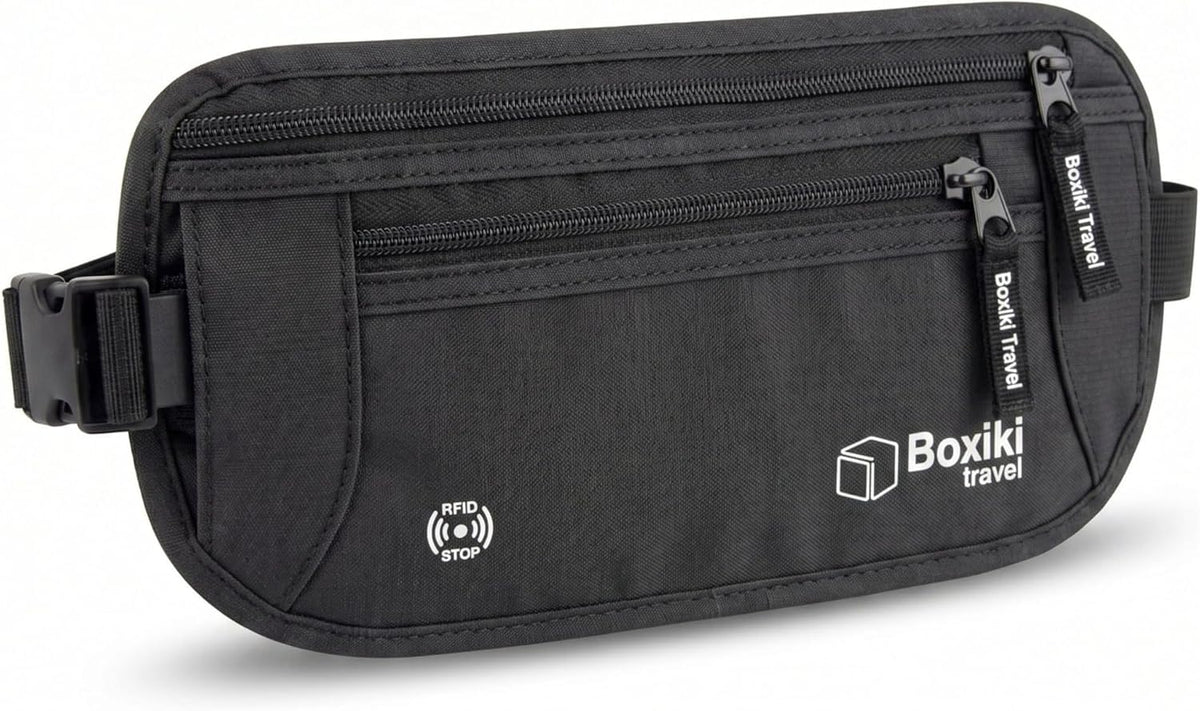 RFID Blocking Money Belt for Travel – Ultra Comfortable Hidden Travel Wallet, Lightweight & Water-Resistant with Adjustable Strap – Secure Cash & Passport Holder for International Trips & Theme Parks