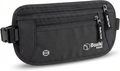 RFID Blocking Money Belt for Travel – Ultra Comfortable Hidden Travel Wallet, Lightweight & Water-Resistant with Adjustable Strap – Secure Cash & Passport Holder for International Trips & Theme Parks