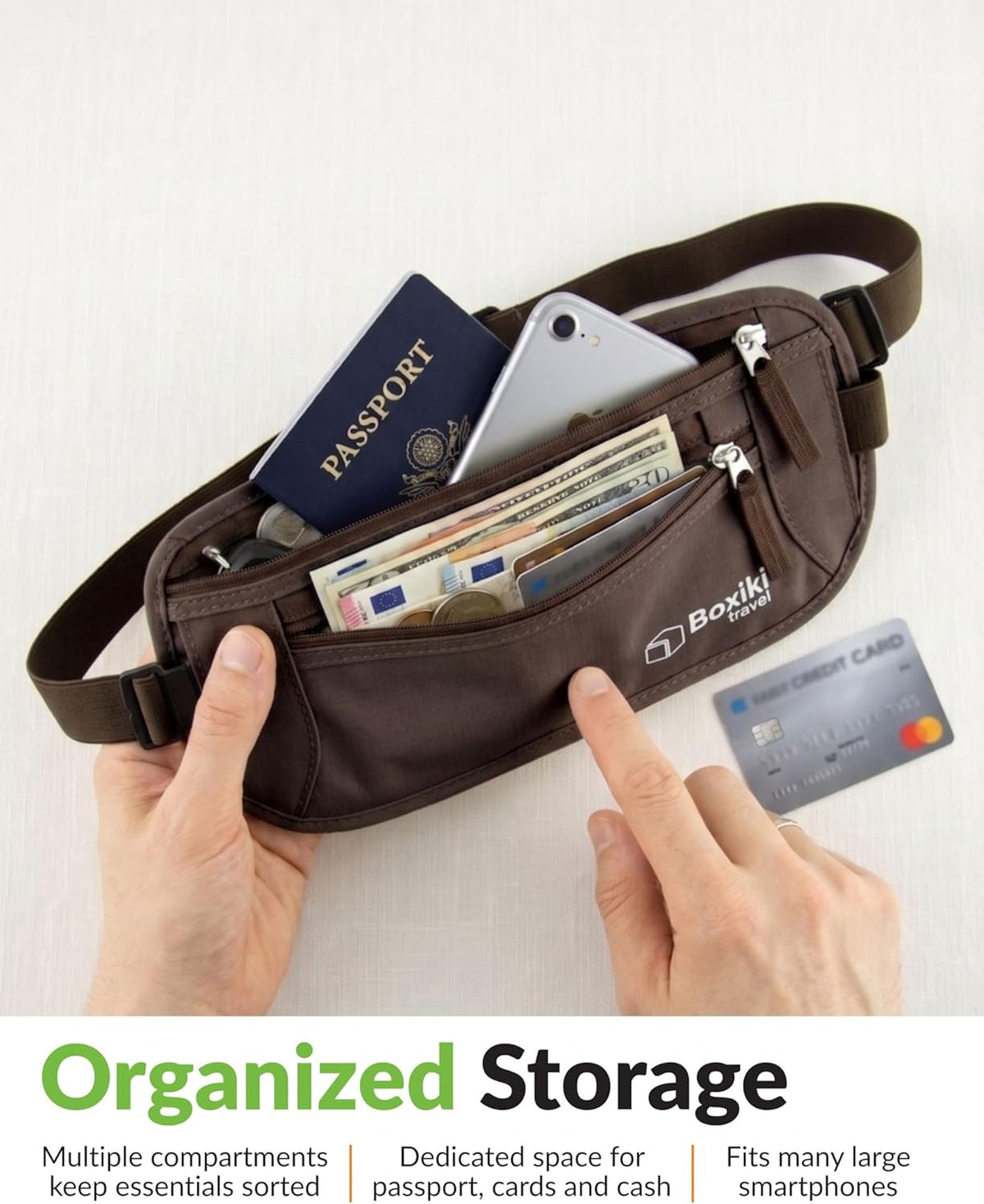 RFID Blocking Money Belt for Travel – Ultra Comfortable Hidden Travel Wallet, Lightweight & Water-Resistant with Adjustable Strap – Secure Cash & Passport Holder for International Trips & Theme Parks