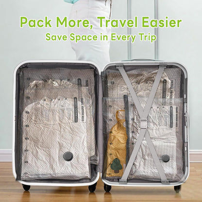 15 Pack Vacuum Bags for Travel with USB Pump,Cordless Travel Vacuum Bag Set for Luggage and Suitcase,Portable Space Saver Storage Seal Packing Bags for Clothing