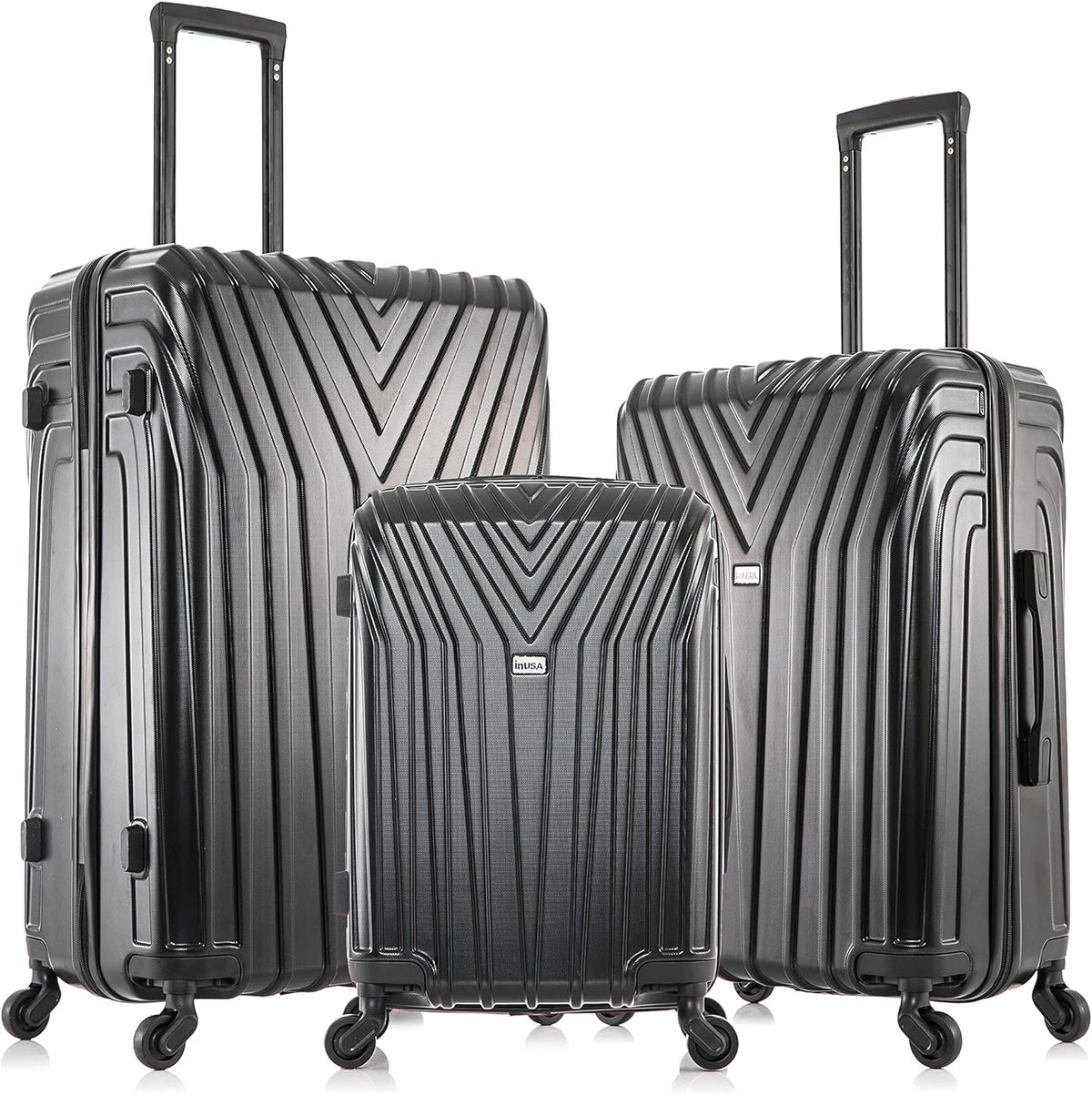 VASTY Luggage with Spinner Wheels | Durable Lightweight Hardshell Suitcase, Travel Bag with Handle and Trolley, 20-Inch Carry On Small Luggage | Black