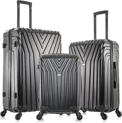 VASTY Luggage with Spinner Wheels | Durable Lightweight Hardshell Suitcase, Travel Bag with Handle and Trolley, 20-Inch Carry On Small Luggage | Black