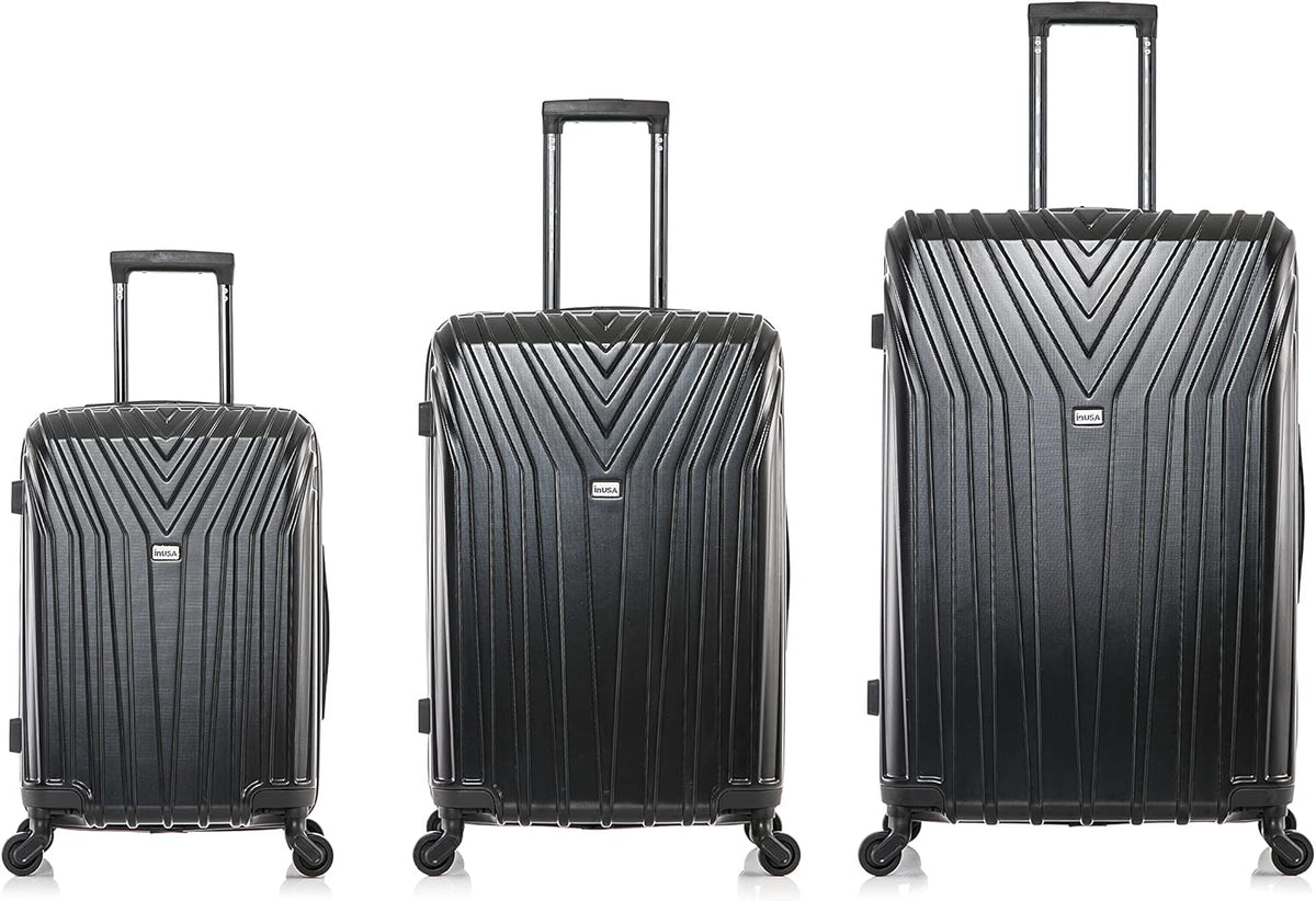 VASTY Luggage with Spinner Wheels | Durable Lightweight Hardshell Suitcase, Travel Bag with Handle and Trolley, 20-Inch Carry On Small Luggage | Black