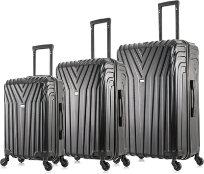 VASTY Luggage with Spinner Wheels | Durable Lightweight Hardshell Suitcase, Travel Bag with Handle and Trolley, 20-Inch Carry On Small Luggage | Black