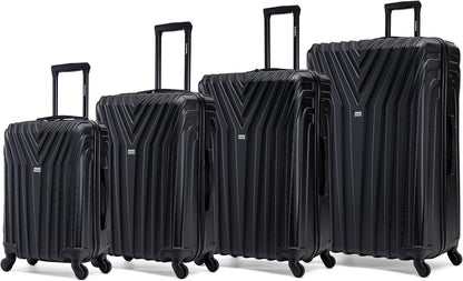 VASTY Luggage with Spinner Wheels | Durable Lightweight Hardshell Suitcase, Travel Bag with Handle and Trolley, 20-Inch Carry On Small Luggage | Black