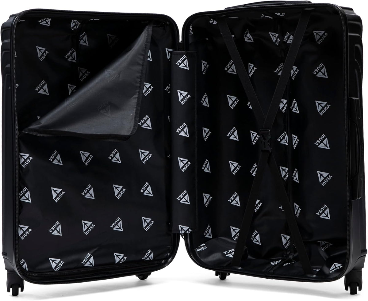 VASTY Luggage with Spinner Wheels | Durable Lightweight Hardshell Suitcase, Travel Bag with Handle and Trolley, 20-Inch Carry On Small Luggage | Black