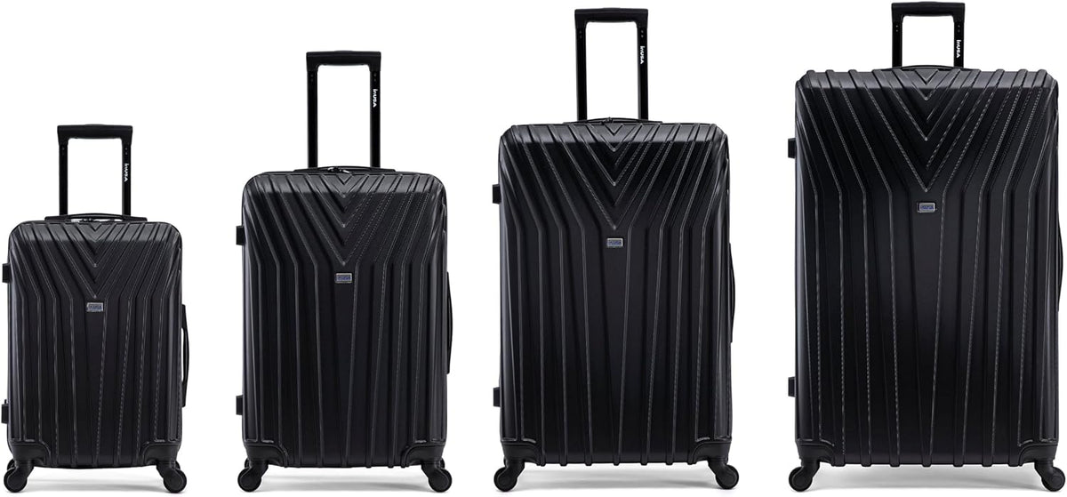 VASTY Luggage with Spinner Wheels | Durable Lightweight Hardshell Suitcase, Travel Bag with Handle and Trolley, 20-Inch Carry On Small Luggage | Black