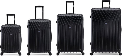 VASTY Luggage with Spinner Wheels | Durable Lightweight Hardshell Suitcase, Travel Bag with Handle and Trolley, 20-Inch Carry On Small Luggage | Black