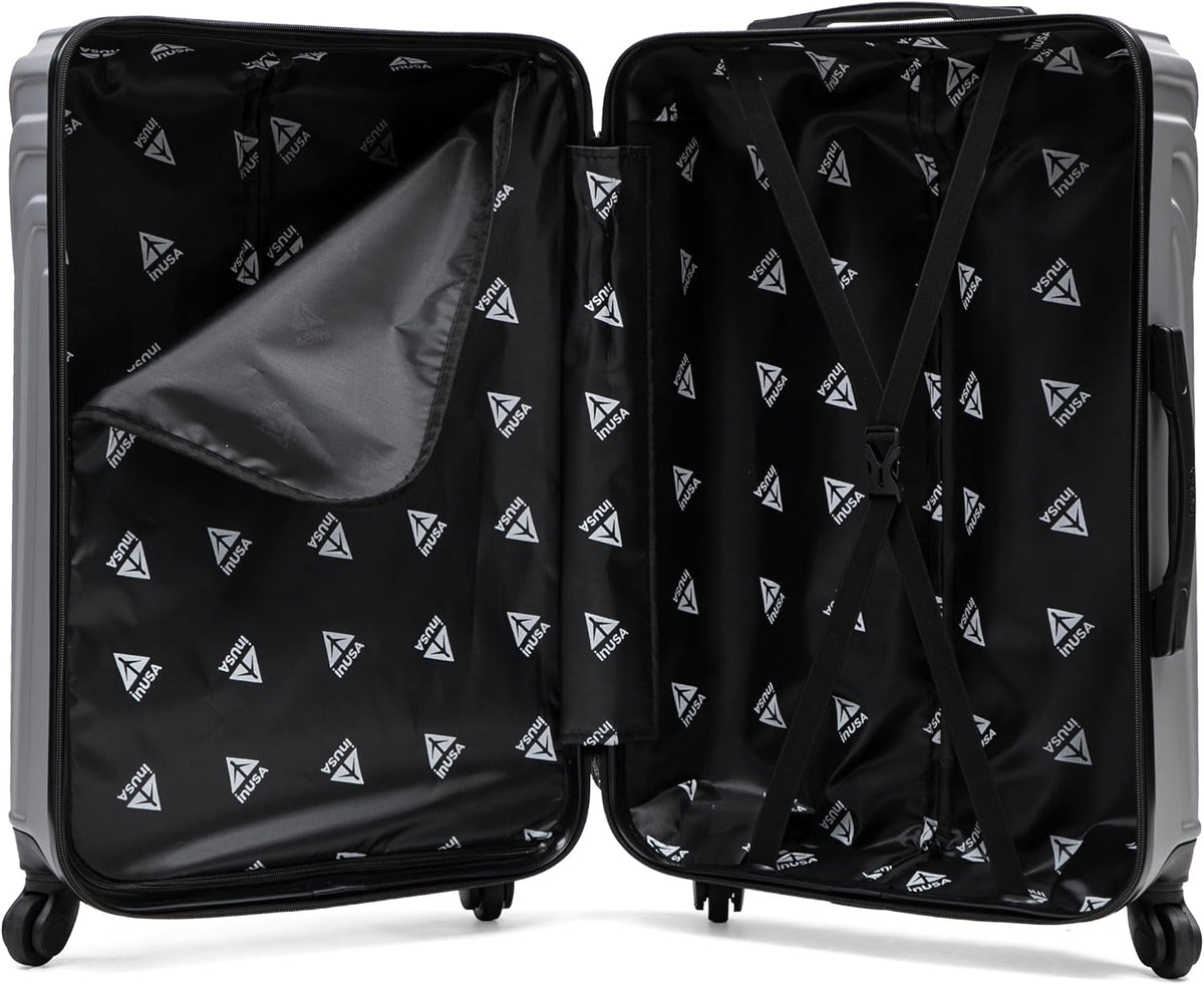 VASTY Luggage with Spinner Wheels | Durable Lightweight Hardshell Suitcase, Travel Bag with Handle and Trolley, 20-Inch Carry On Small Luggage | Black