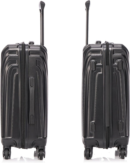 VASTY Luggage with Spinner Wheels | Durable Lightweight Hardshell Suitcase, Travel Bag with Handle and Trolley, 20-Inch Carry On Small Luggage | Black