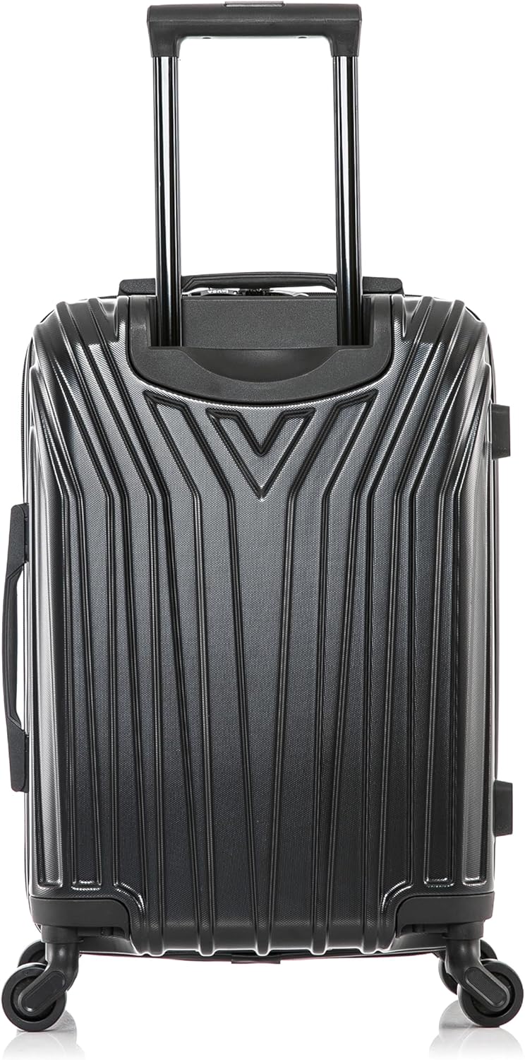 VASTY Luggage with Spinner Wheels | Durable Lightweight Hardshell Suitcase, Travel Bag with Handle and Trolley, 20-Inch Carry On Small Luggage | Black