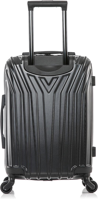 VASTY Luggage with Spinner Wheels | Durable Lightweight Hardshell Suitcase, Travel Bag with Handle and Trolley, 20-Inch Carry On Small Luggage | Black