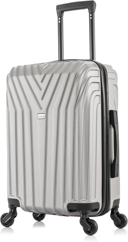 VASTY Luggage with Spinner Wheels | Durable Lightweight Hardshell Suitcase, Travel Bag with Handle and Trolley, 20-Inch Carry On Small Luggage | Black