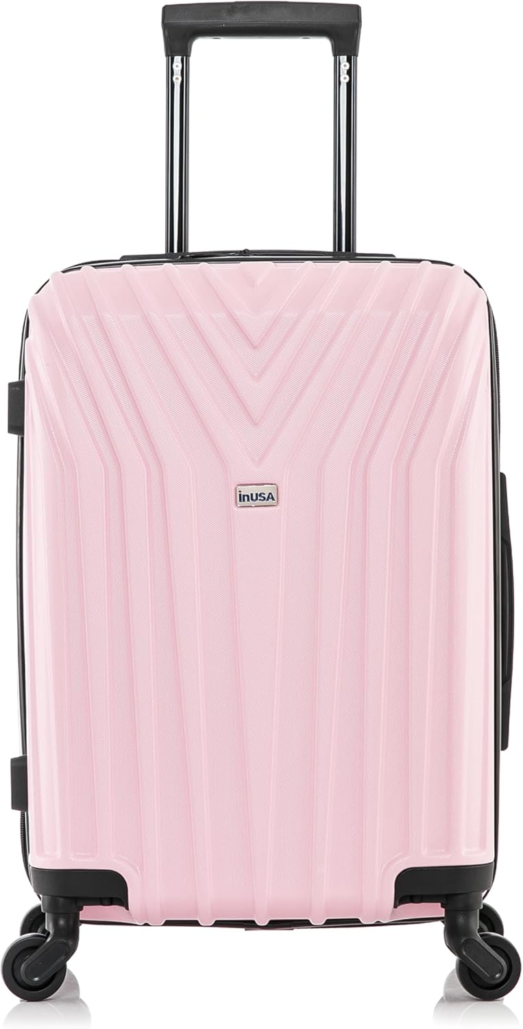 VASTY Luggage with Spinner Wheels | Durable Lightweight Hardshell Suitcase, Travel Bag with Handle and Trolley, 20-Inch Carry On Small Luggage | Black