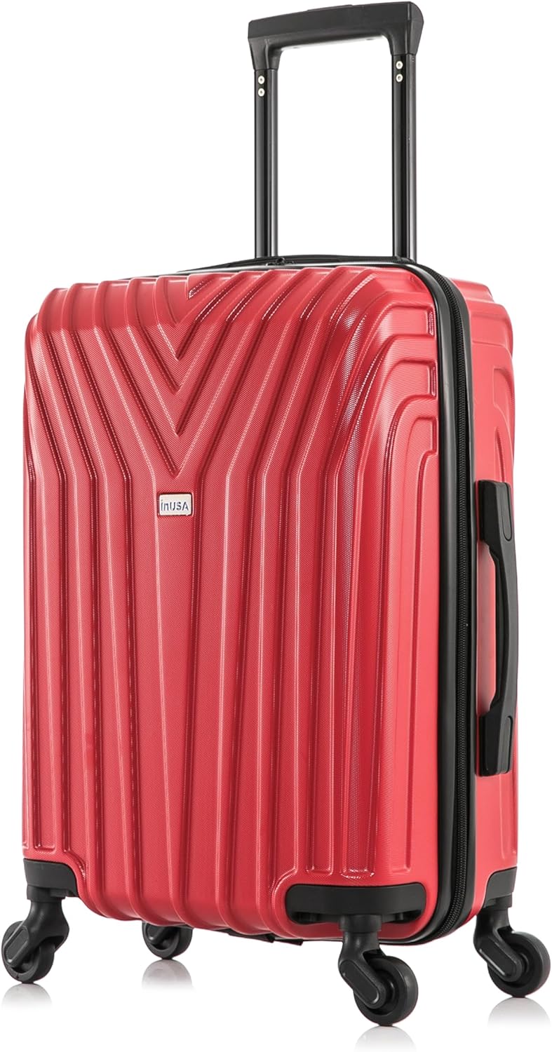 VASTY Luggage with Spinner Wheels | Durable Lightweight Hardshell Suitcase, Travel Bag with Handle and Trolley, 20-Inch Carry On Small Luggage | Black