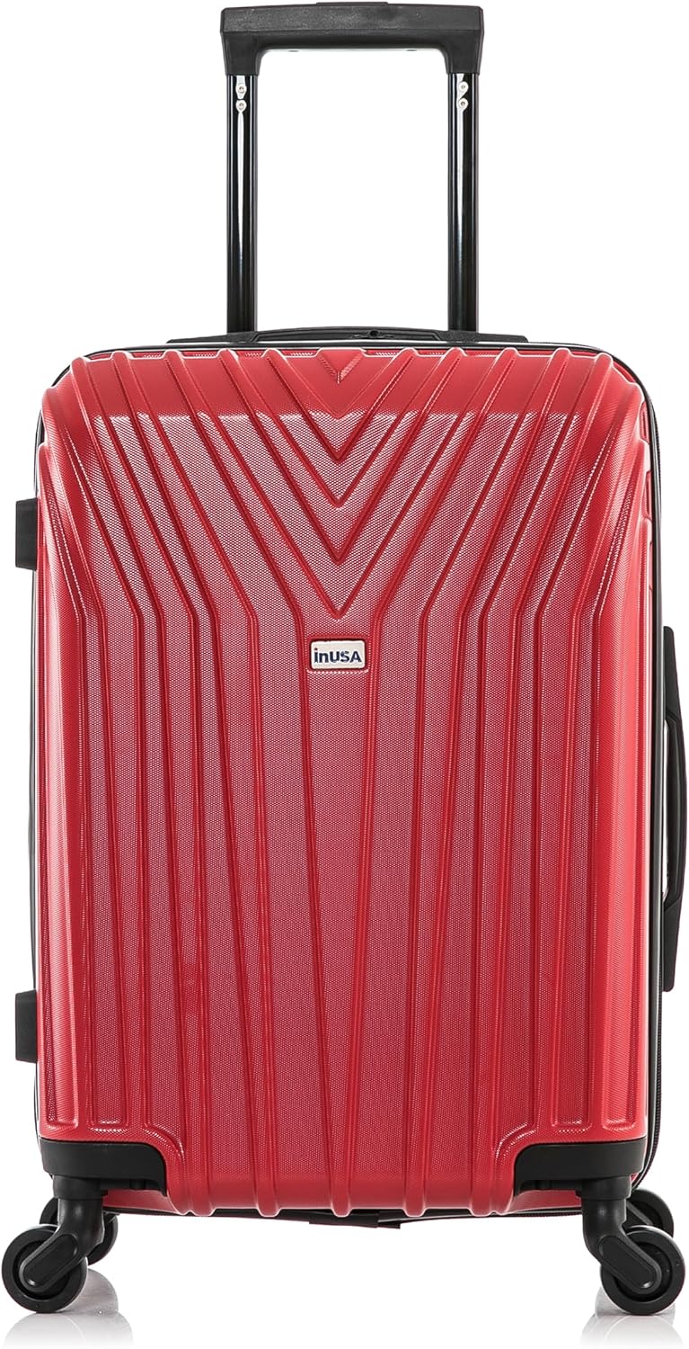 VASTY Luggage with Spinner Wheels | Durable Lightweight Hardshell Suitcase, Travel Bag with Handle and Trolley, 20-Inch Carry On Small Luggage | Black