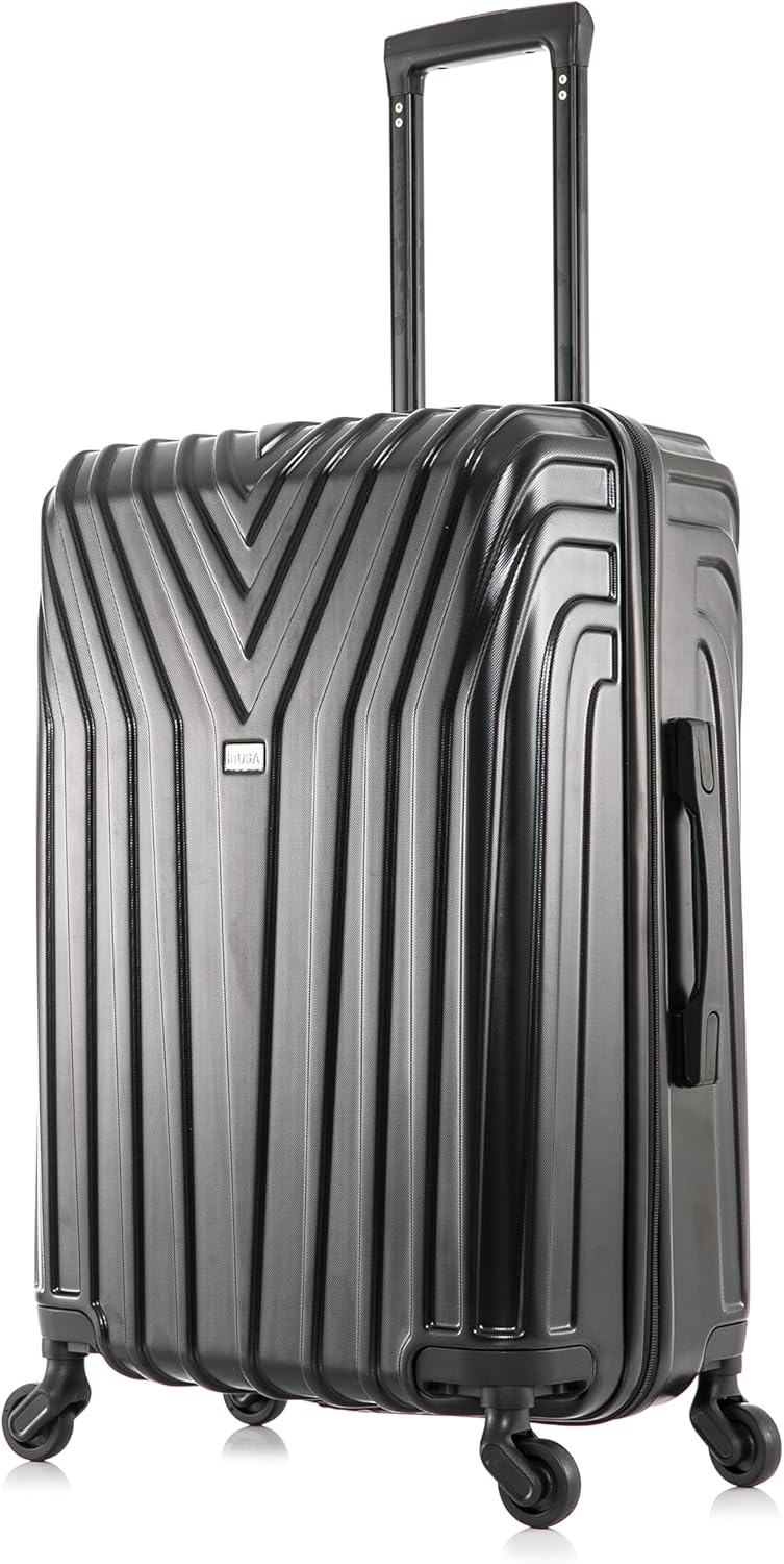 VASTY Luggage with Spinner Wheels | Durable Lightweight Hardshell Suitcase, Travel Bag with Handle and Trolley, 20-Inch Carry On Small Luggage | Black