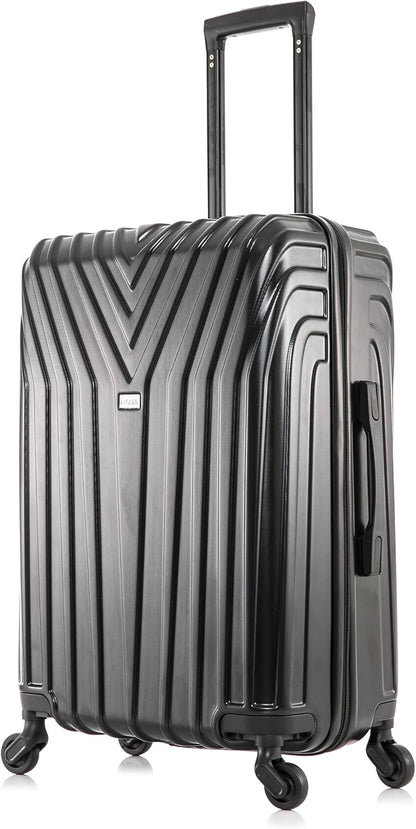 VASTY Luggage with Spinner Wheels | Durable Lightweight Hardshell Suitcase, Travel Bag with Handle and Trolley, 20-Inch Carry On Small Luggage | Black