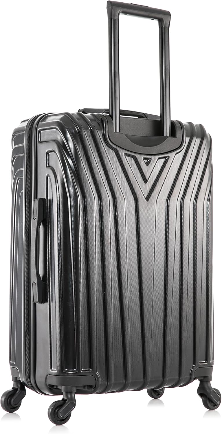 VASTY Luggage with Spinner Wheels | Durable Lightweight Hardshell Suitcase, Travel Bag with Handle and Trolley, 20-Inch Carry On Small Luggage | Black