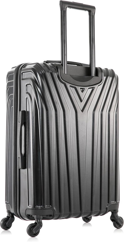 VASTY Luggage with Spinner Wheels | Durable Lightweight Hardshell Suitcase, Travel Bag with Handle and Trolley, 20-Inch Carry On Small Luggage | Black