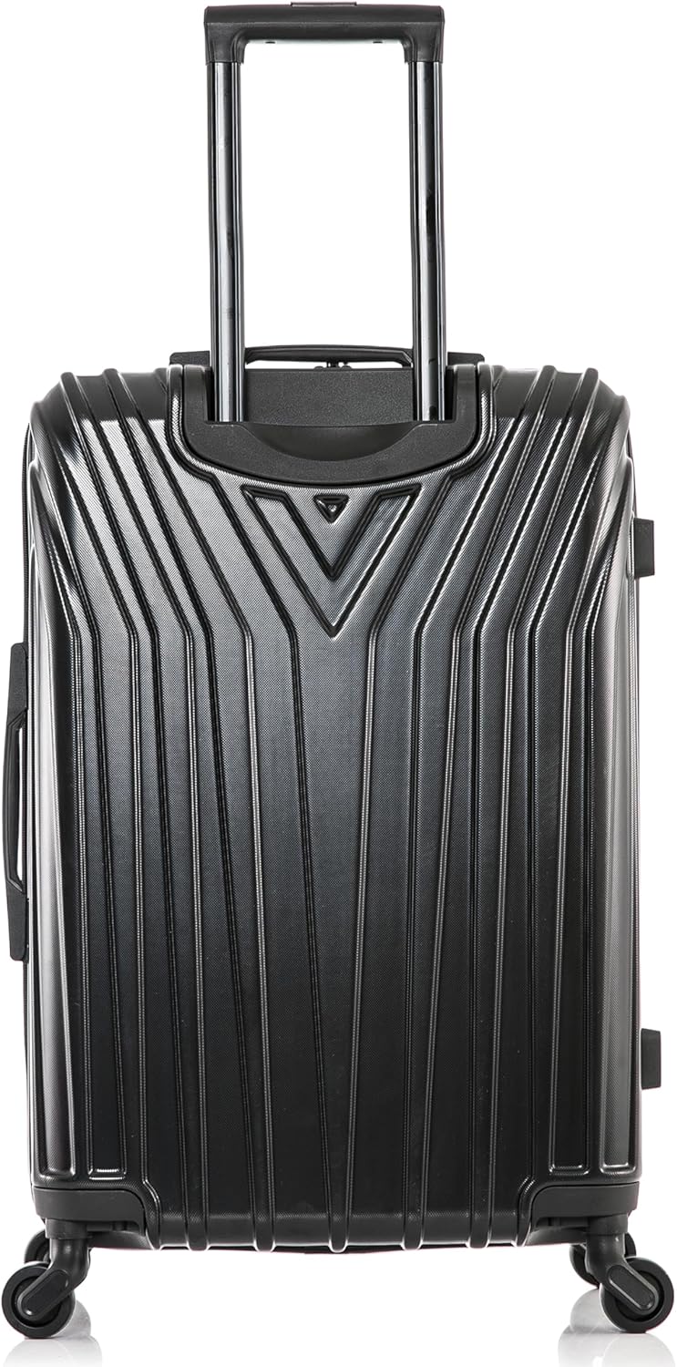 VASTY Luggage with Spinner Wheels | Durable Lightweight Hardshell Suitcase, Travel Bag with Handle and Trolley, 20-Inch Carry On Small Luggage | Black