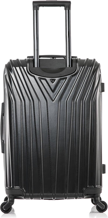 VASTY Luggage with Spinner Wheels | Durable Lightweight Hardshell Suitcase, Travel Bag with Handle and Trolley, 20-Inch Carry On Small Luggage | Black