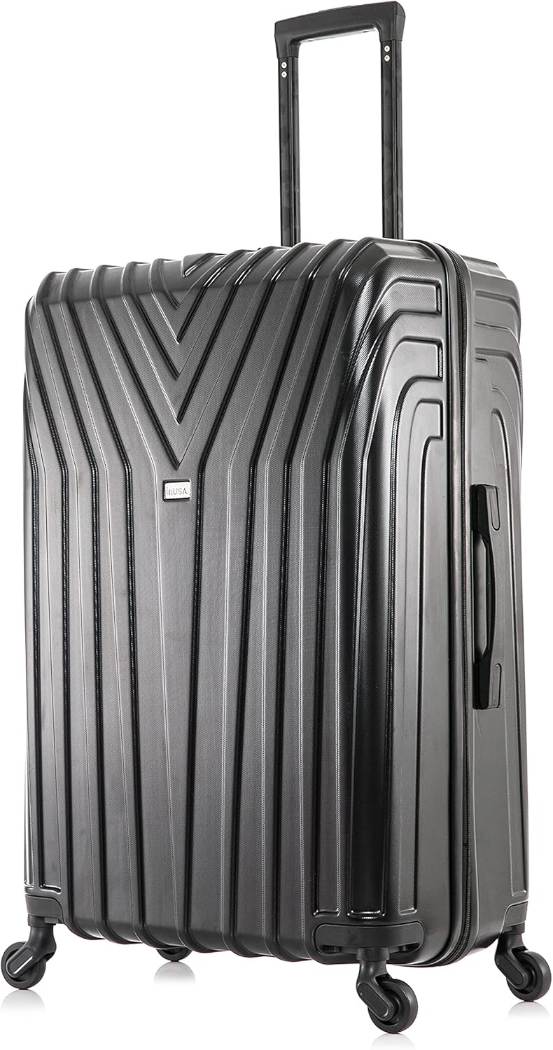 VASTY Luggage with Spinner Wheels | Durable Lightweight Hardshell Suitcase, Travel Bag with Handle and Trolley, 20-Inch Carry On Small Luggage | Black