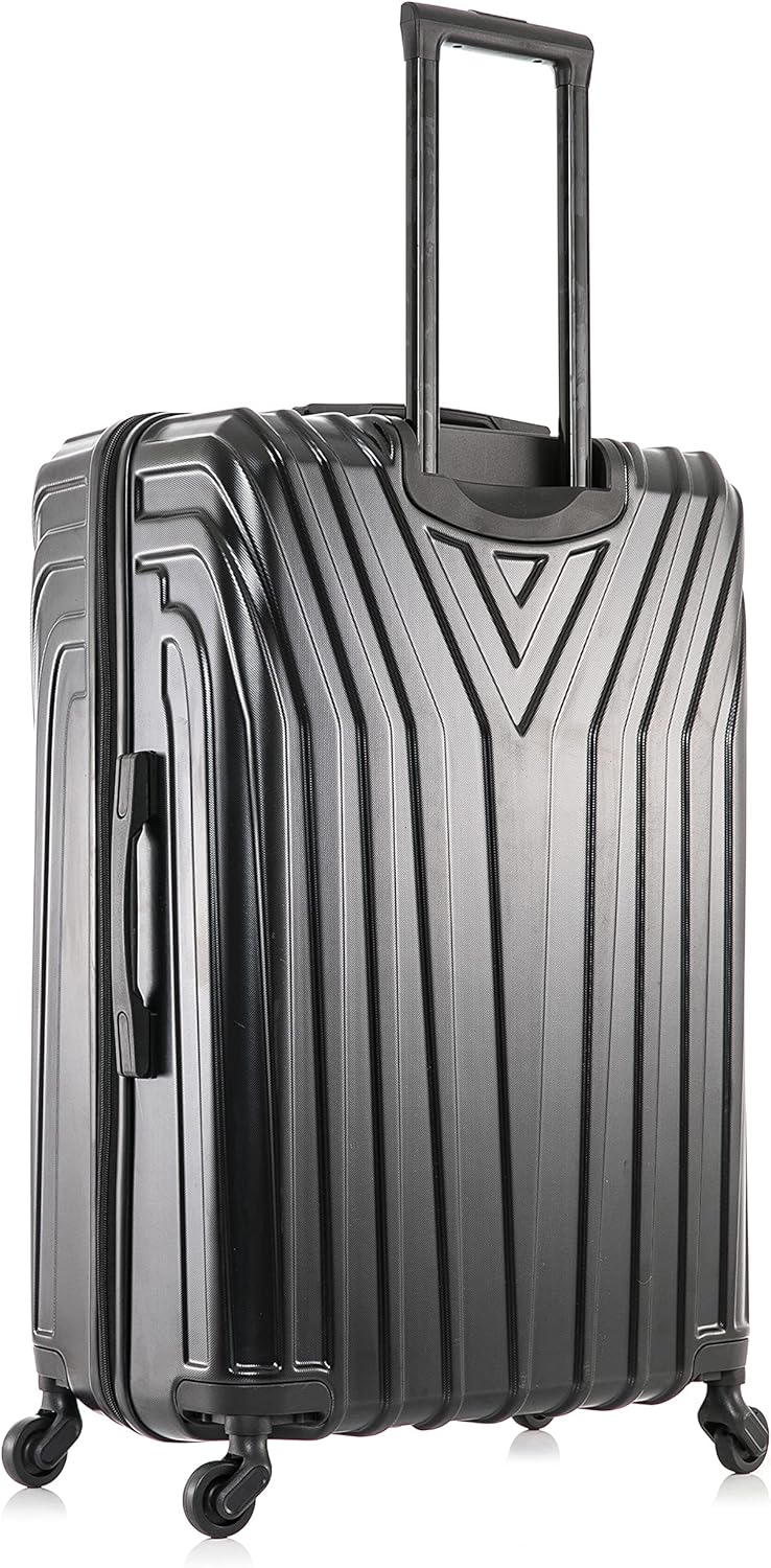 VASTY Luggage with Spinner Wheels | Durable Lightweight Hardshell Suitcase, Travel Bag with Handle and Trolley, 20-Inch Carry On Small Luggage | Black