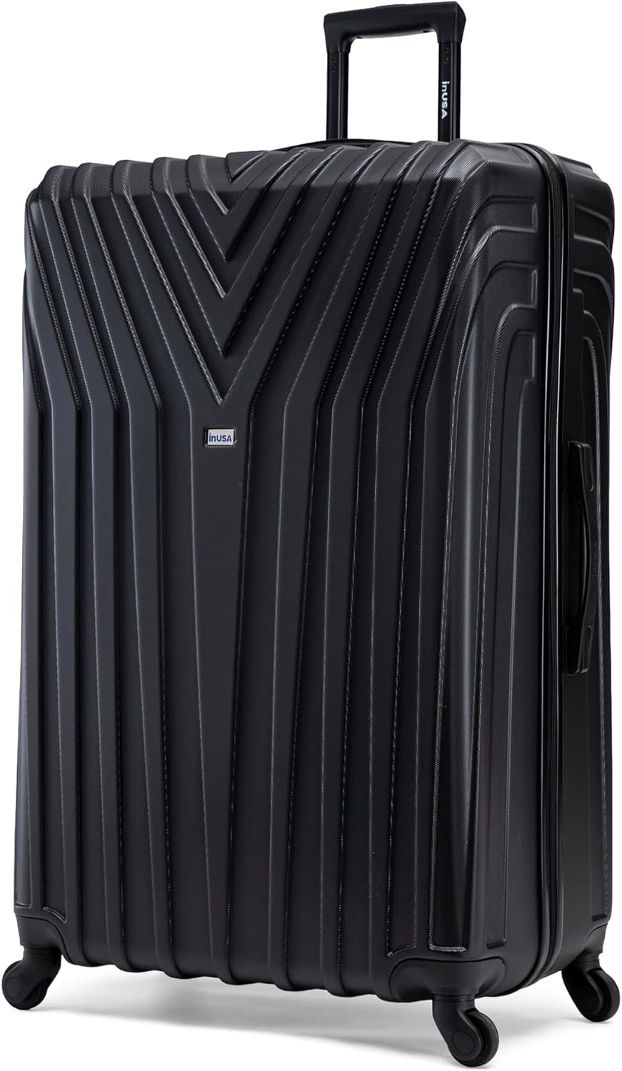 VASTY Luggage with Spinner Wheels | Durable Lightweight Hardshell Suitcase, Travel Bag with Handle and Trolley, 20-Inch Carry On Small Luggage | Black