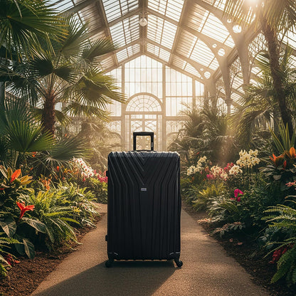 VASTY Luggage with Spinner Wheels | Durable Lightweight Hardshell Suitcase, Travel Bag with Handle and Trolley, 20-Inch Carry On Small Luggage | Black
