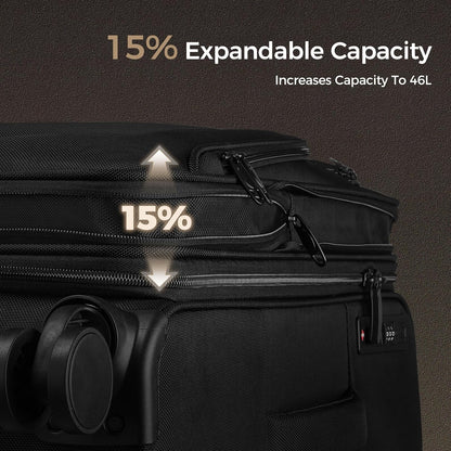 Softside Top Opening Carry On Luggage 22x14x9 Airline Approved, 20 Inch USB Port Suitcases with Spinner Wheels, Expandable luggage with TSA Lock for Women Men (Blue, 20 Inch)