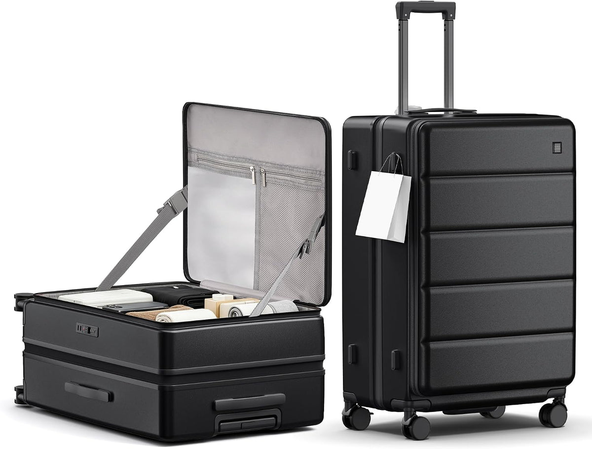 20IN Carry On Luggage Airline Approved - Expandable Hardside Suitcase with 16" Laptop Compartment, Cup Holder, Phone Mount, USB Port,TSA Lock, 360°Spinner Wheels (Forest Green)